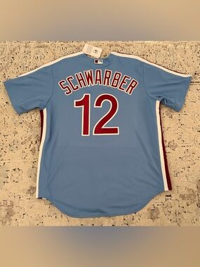 Nike Authentic Philadelphia Phillies Kyle Schwarber #12 MLB Jersey Men’s Size: L